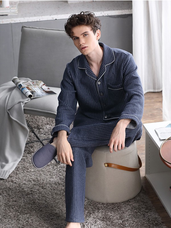 达尔丽 内衣2022秋冬季藏蓝色家居服