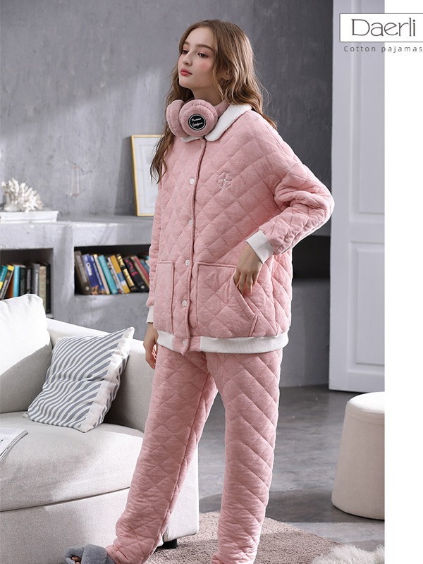 达尔丽 内衣2022秋冬季粉色家居服