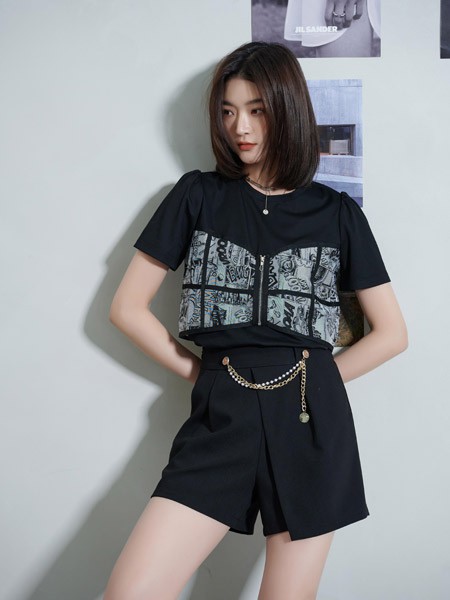 序言2023春夏季黑色T恤