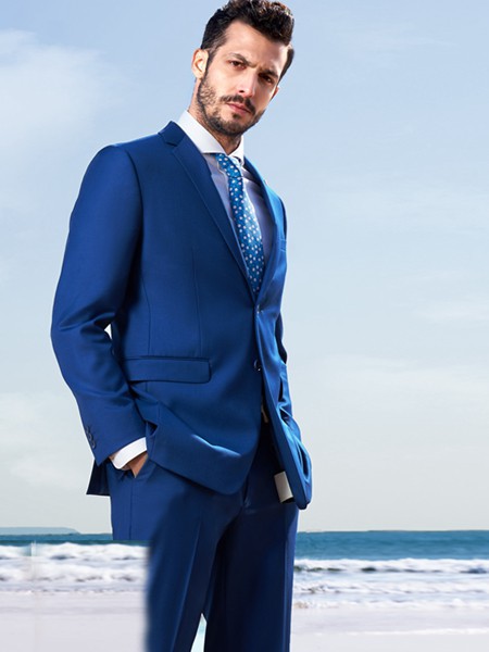 希努尔男装2023春夏季藏蓝色西装