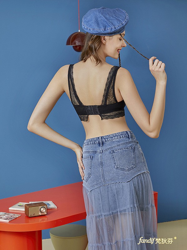 梵狄芬内衣2023春夏季黑色时尚内衣