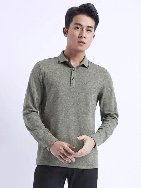 富绅男装2022秋冬季绿色polo衫