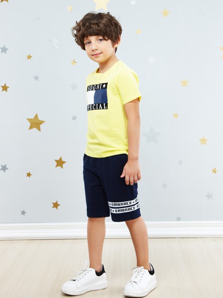 卓维乐（sognikids）童装2023春夏季黄色T恤