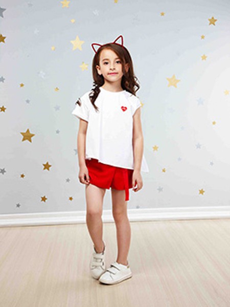 卓维乐（sognikids）童装2023春夏季白色T恤