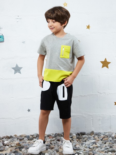 卓维乐（sognikids）童装2023春夏季灰色T恤