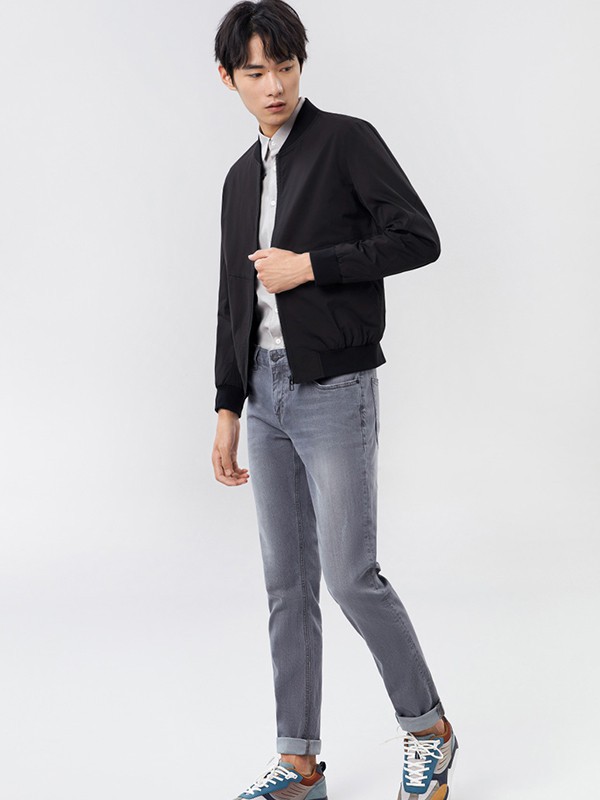 与狼共舞男装2023春夏季黑色长裤