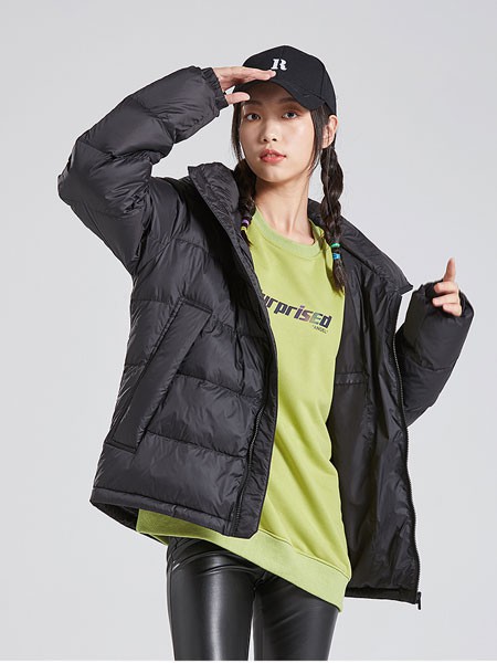 潮流前线休闲装2022秋冬季绿色T恤