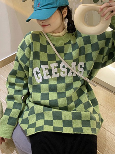 潮流前线休闲装2022秋冬季绿色T恤