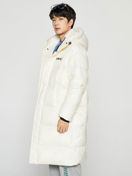 潮流前线休闲装2022秋冬季白色棉服