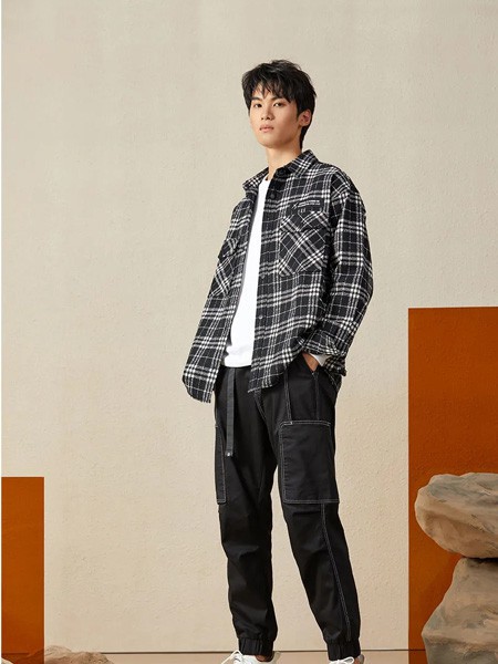 独辫子休闲装2022秋冬季黑色衬衫