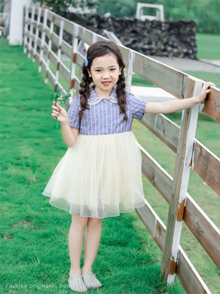 柏惠信子童装2023春夏季紫色衬衫