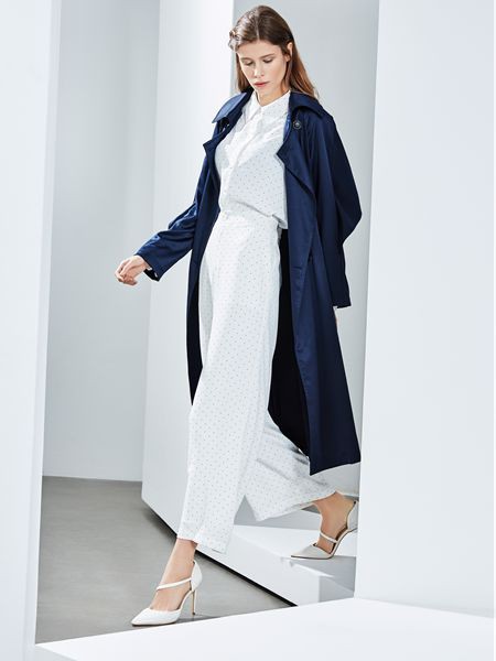 ECA女装2023春夏季白色阔腿裤