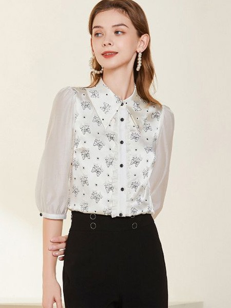 经典故事女装2023春夏季白色衬衫