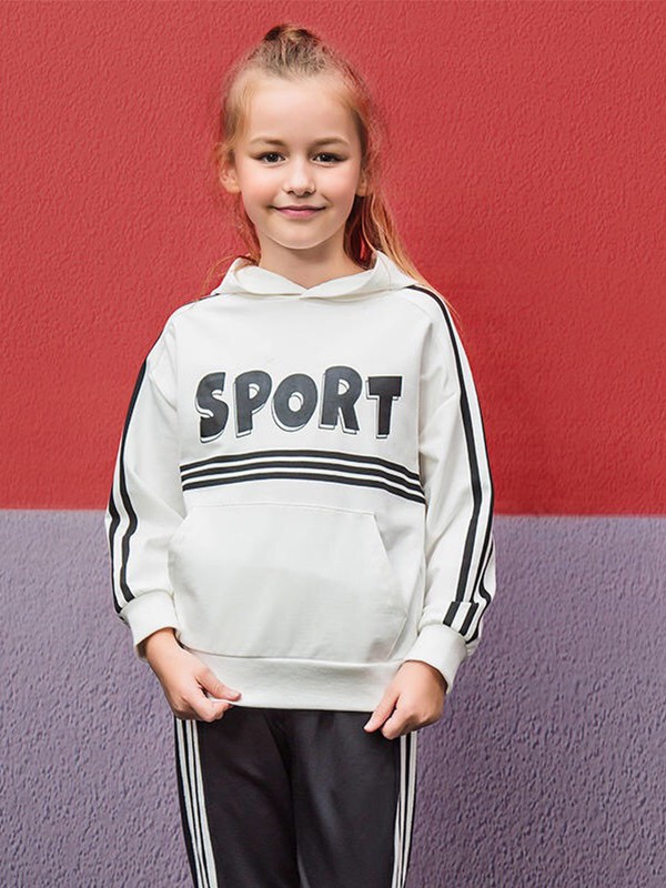 淘帝童装2023春夏季白色卫衣