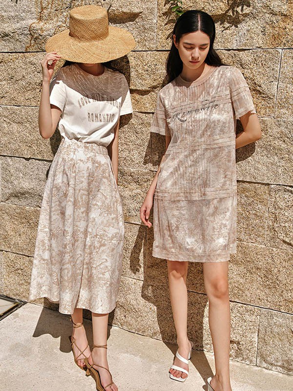 XG雪歌女装2023春夏季白色T恤