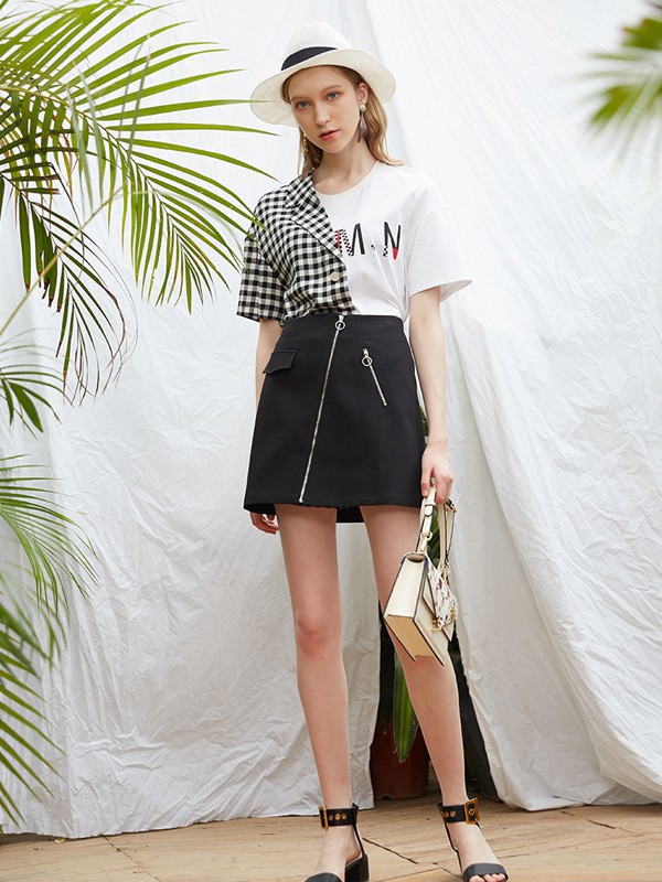 曼诺比菲女装2023春夏季白色T恤