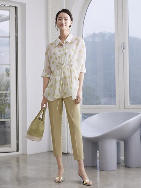 婉枫女装2023春夏季白色衬衫