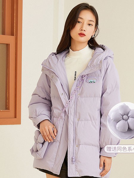 衣香丽影2022秋冬季紫色羽绒服