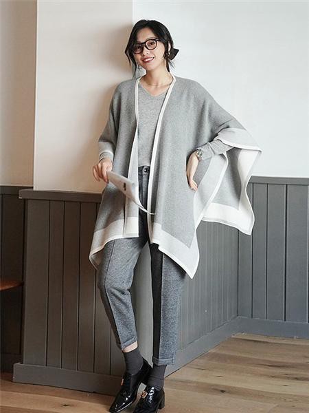 艺元素女装2022秋冬季灰色长裤