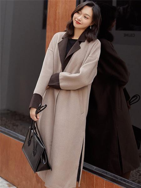 艺元素女装2022秋冬季棕色大衣