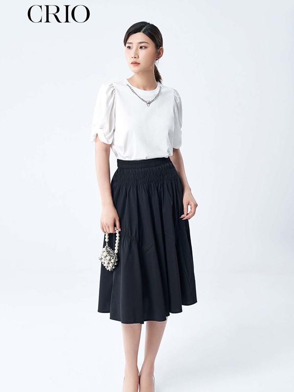 CRIO女装2023春夏季白色T恤