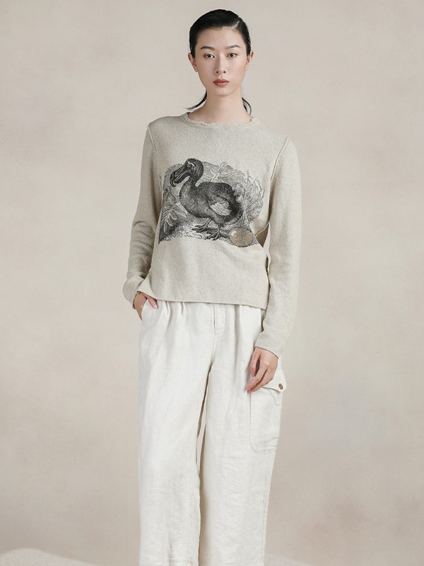 达衣岩女装2023春夏季白色阔腿裤