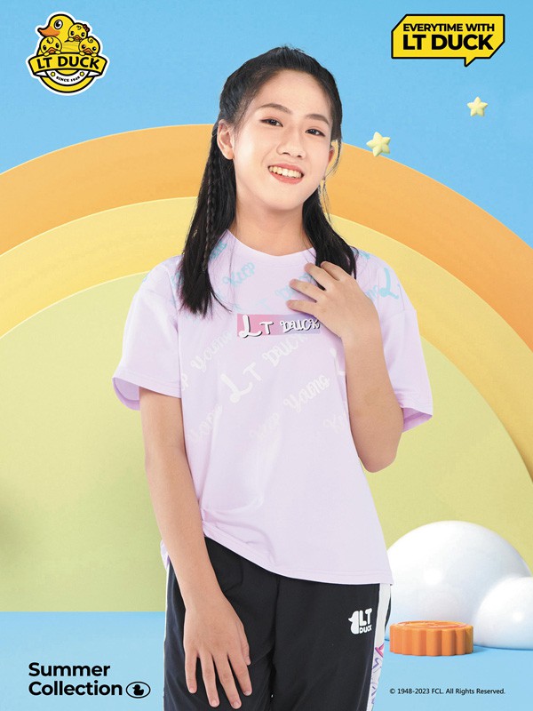 LTDUCK童装2023春夏季白色T恤