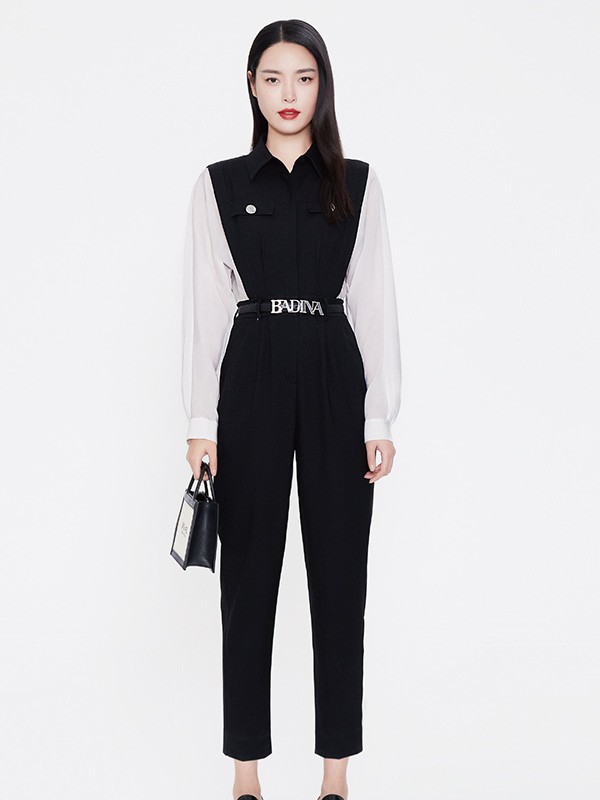 集娴女装2023春夏季红色长裤