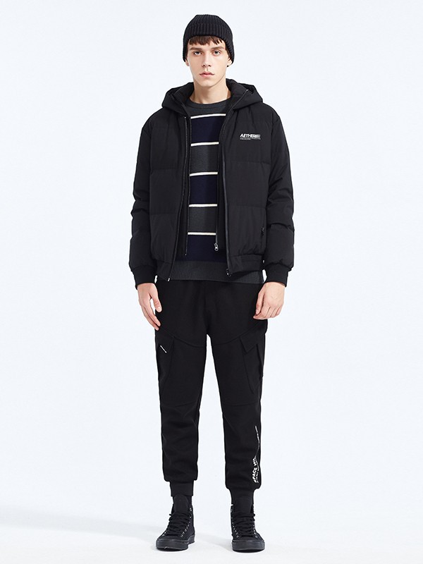 G男装2022秋冬季黑色长裤