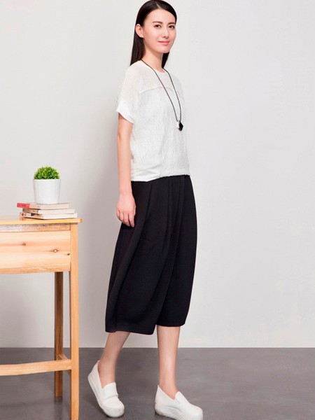 尚默女装2023春夏季白色T恤