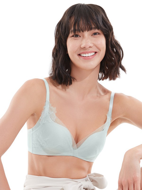 爱慕内衣2023春夏季蓝色时尚内衣