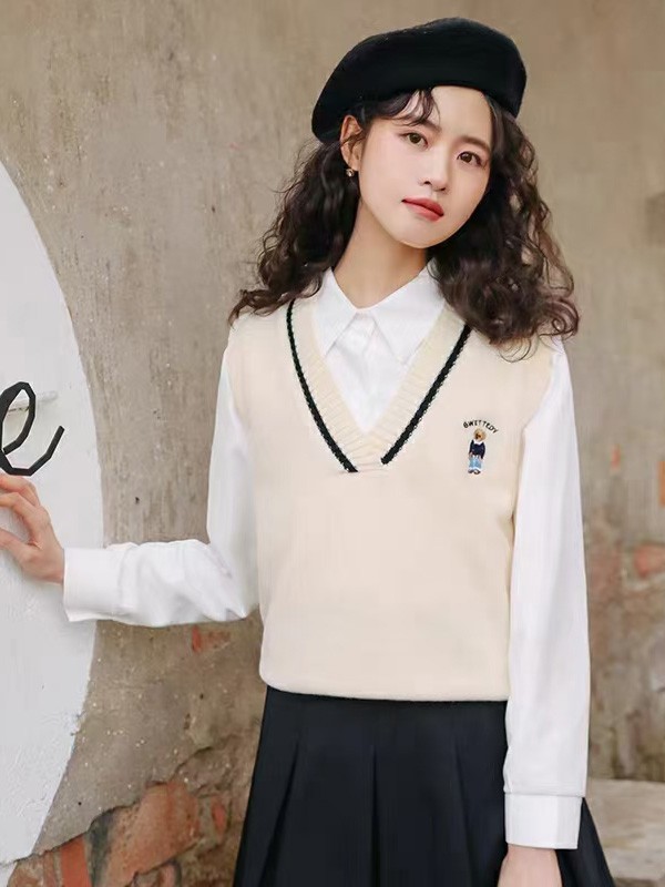 CEF穿依芙女装2023春夏季白色衬衫