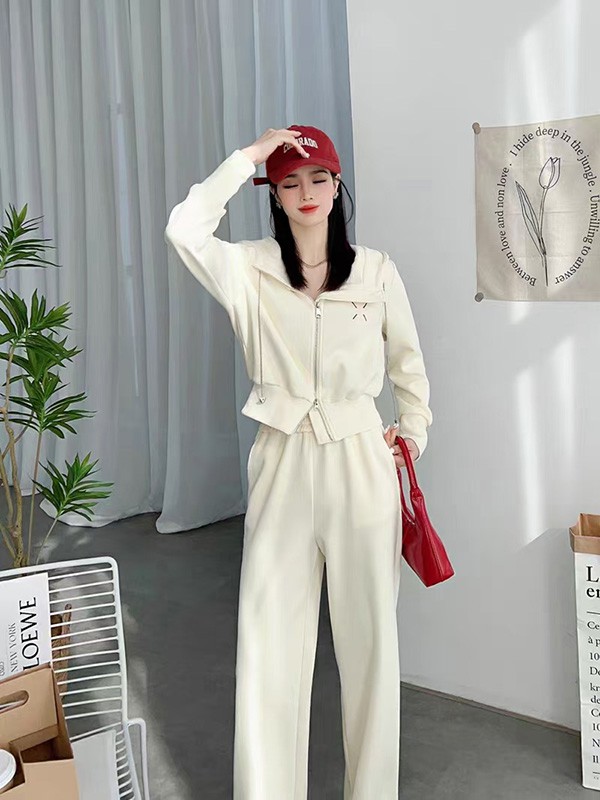 CEF穿依芙女装2023春夏季白色长裤