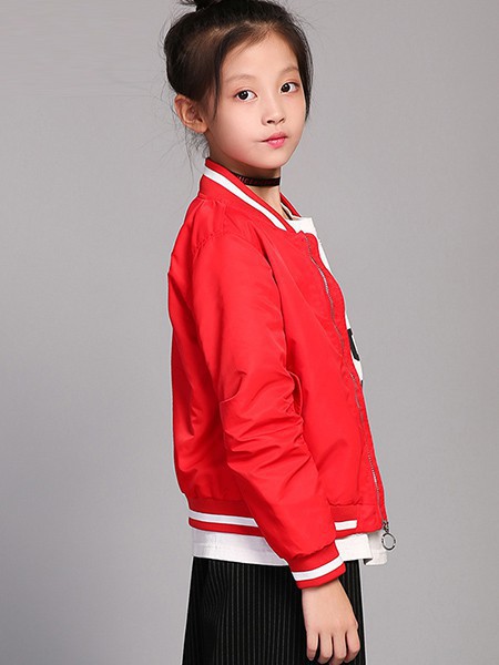 阿杰邦尼童装2022秋冬季红色外套