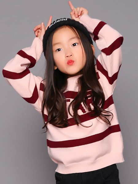 阿杰邦尼童装2022秋冬季粉色T恤