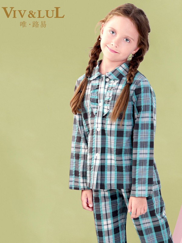 唯路易童装2023春夏季绿色家居服