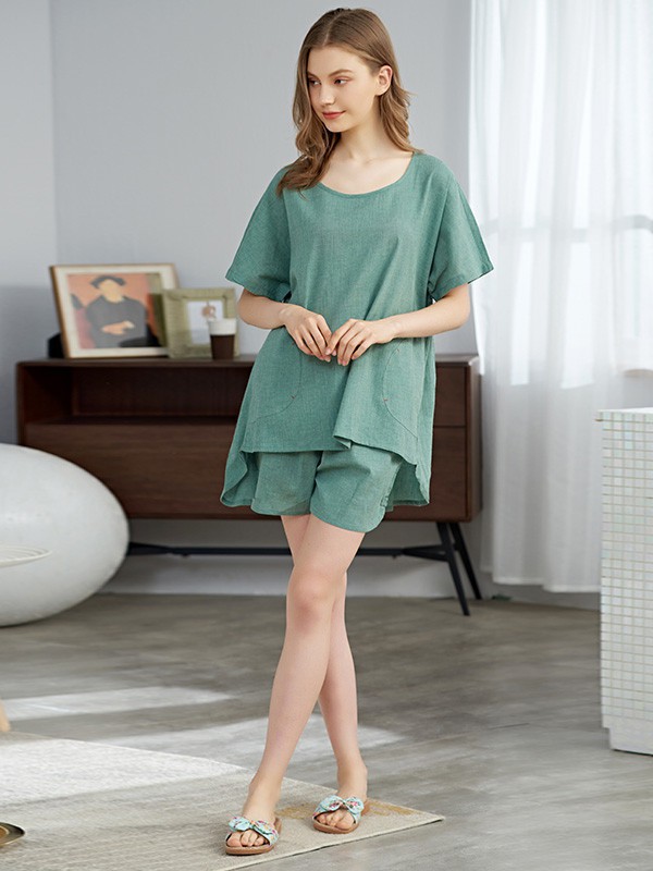 绮瑞内衣2023春夏季绿色家居服