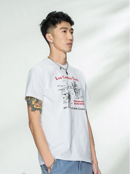 Lee牛仔2023春夏季白色T恤