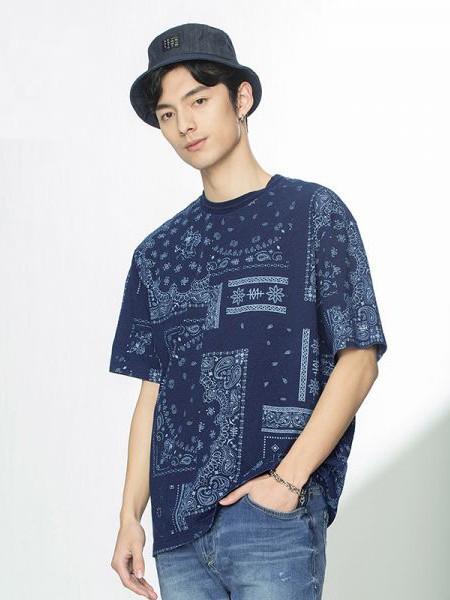 Lee牛仔2023春夏季蓝色T恤