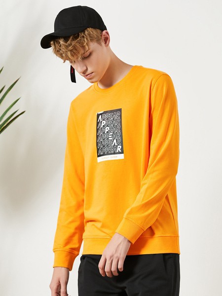 真维斯休闲装2023春夏季橙色T恤