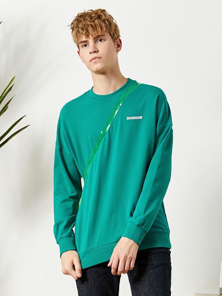 真维斯休闲装2023春夏季绿色T恤