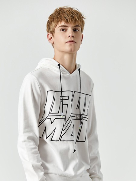 真维斯休闲装2023春夏季白色卫衣