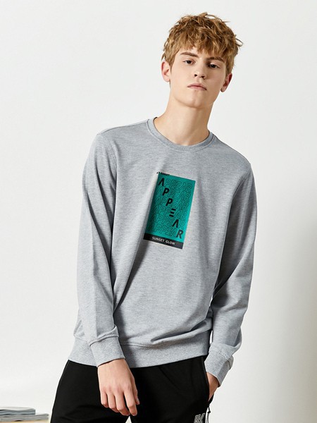 真维斯休闲装2023春夏季灰色T恤