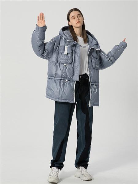 埃文2022秋冬季灰色羽绒服