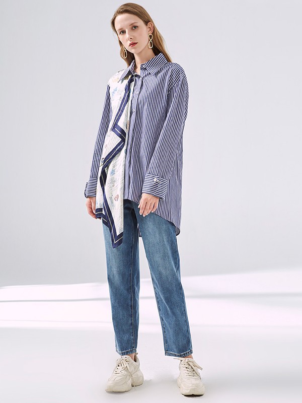 迪卡轩女装2023春夏季藏蓝色长裤