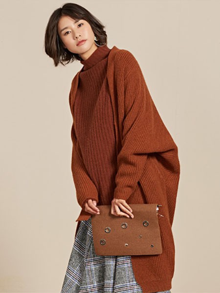 诸氏方圆2022秋冬季酒红色外套