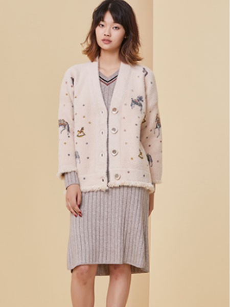 诸氏方圆2022秋冬季灰色连衣裙