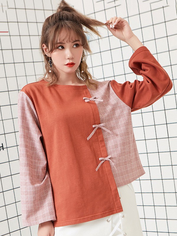 曼丝娜2023春夏季拼色T恤