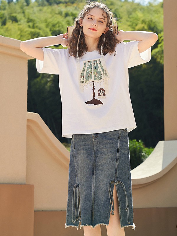 PHORM女装2023春夏季白色T恤