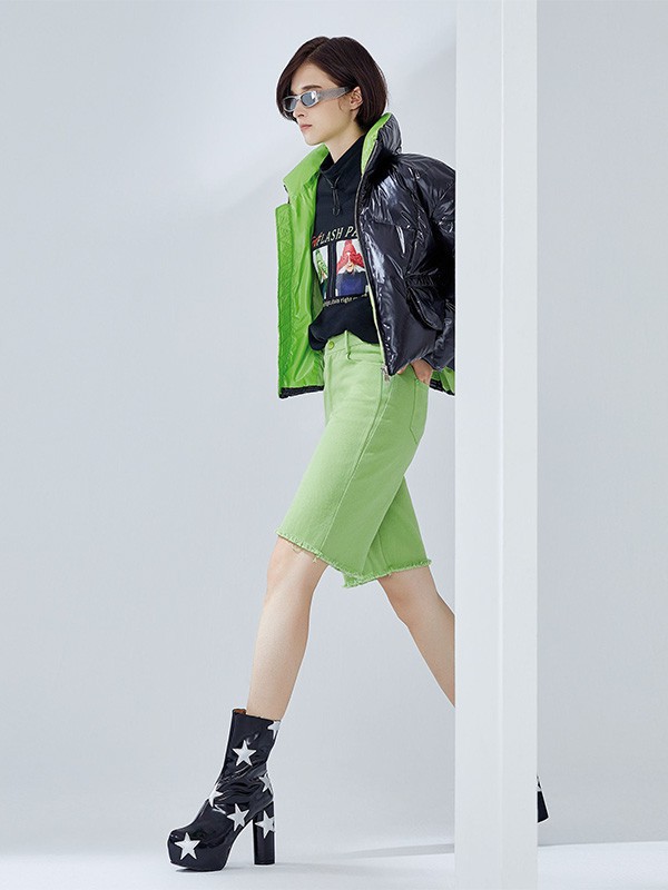 宠爱女人2022秋冬季绿色包臀裙